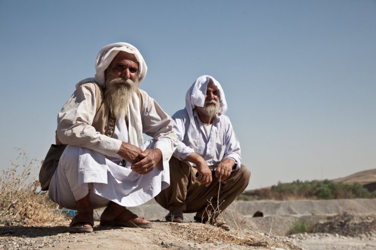 Two elderly Yezidi men.