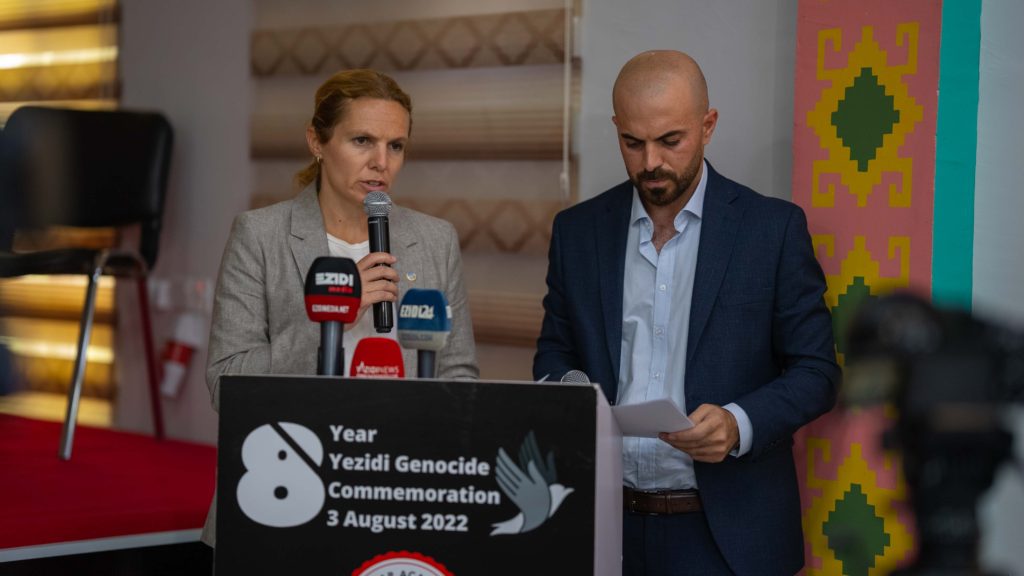 UNITAD representatives address Yezidi community