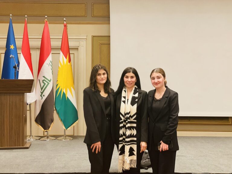 FYF Country Director with two Yezidi genocide survivor