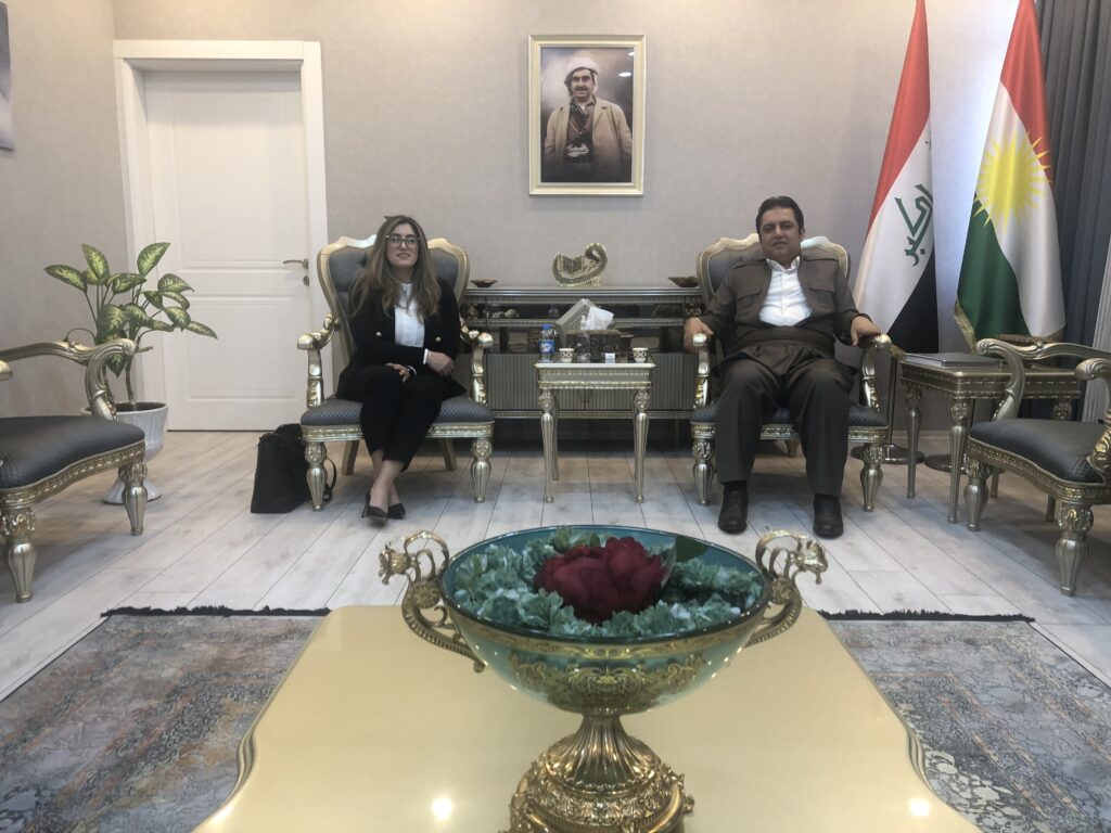 FYF Executive Director, Pari Ibrahim, and Minister of Education Alan Hama Saeed.