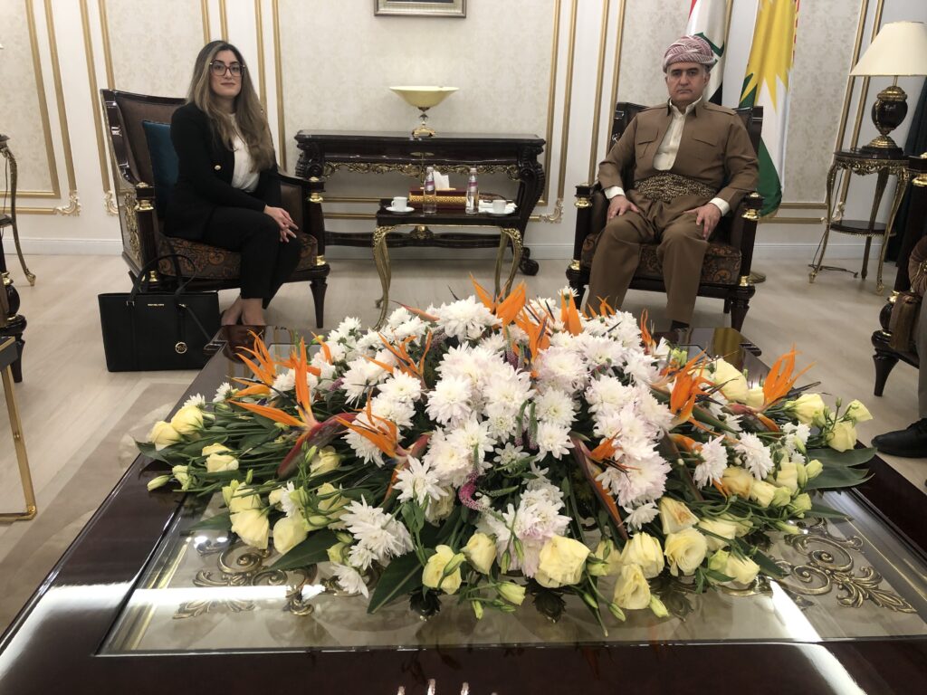 FYF Executive Director, Pari Ibrahim, and Minister of Interior Rebar Ahmed