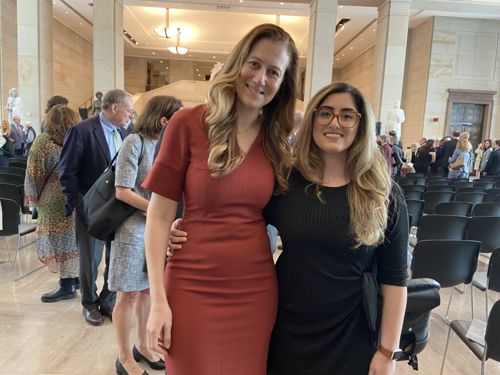 FYF Executive Director, Pari Ibrahim, with Naomi Kikoler of the US Holocaust Museum