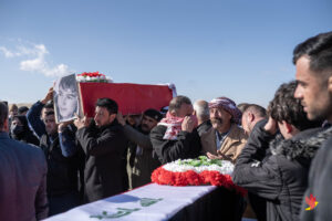 Burial ceremony for 41 Yezidi Genocide victims