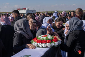 Burial ceremony for 41 Yezidi Genocide victims