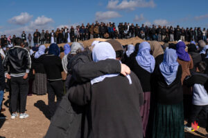 Burial ceremony for 41 Yezidi Genocide victims