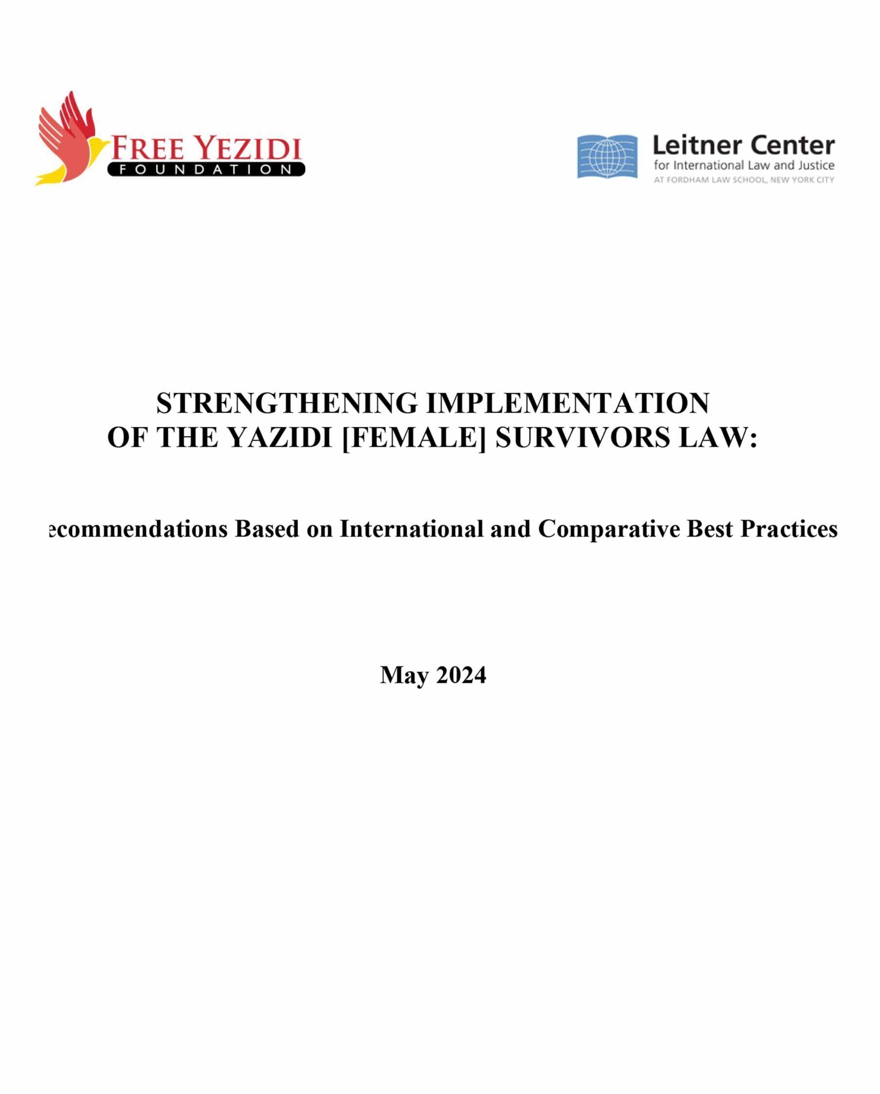 Strengthening Implementation of The Yazidi [Female] Survivors Law ...
