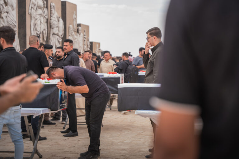 Burial Ceremony for 25 Yezidi Genocide Victims (6)